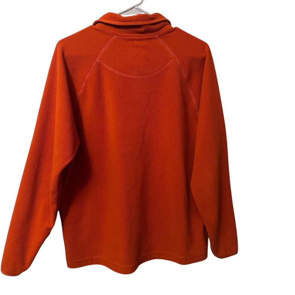 Old Navy Orange Fleece Quarter Zip‎ Pullover Sweatshirt Mens Large Retro - Picture 2 of 8